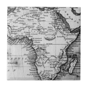 Map of Africa   Engraved by Thomas Stirling Ceramic Tile
