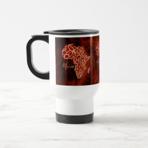 Map of AFRICA Giraffe Spots Wildlife Mug
