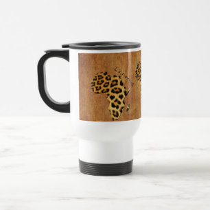 Map of AFRICA Leopard Spots Wildlife Mug