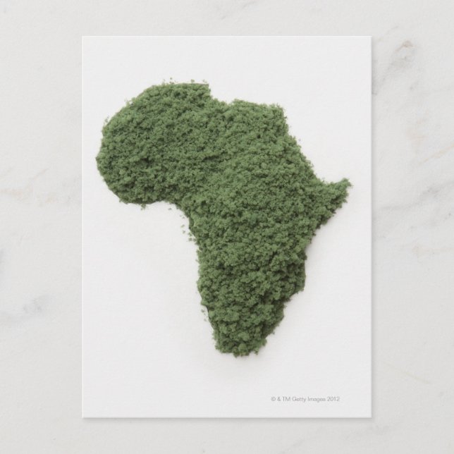 Map of Africa made of grass Postcard (Front)