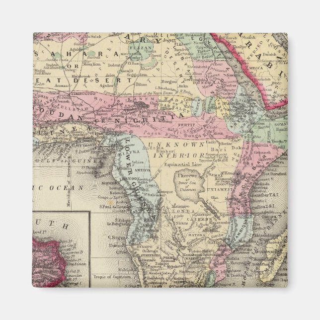 Map Of Africa Magnet (Front)