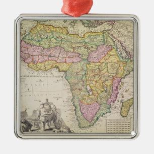 Map of Africa Metal Tree Decoration