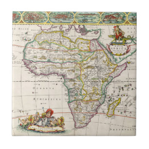 Map of Africa Nova Africa Ceramic Tile