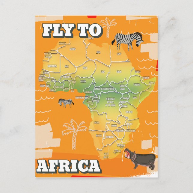 Map of africa postcard (Front)