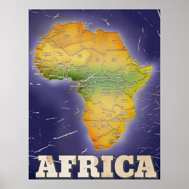 Map of africa poster (Front)