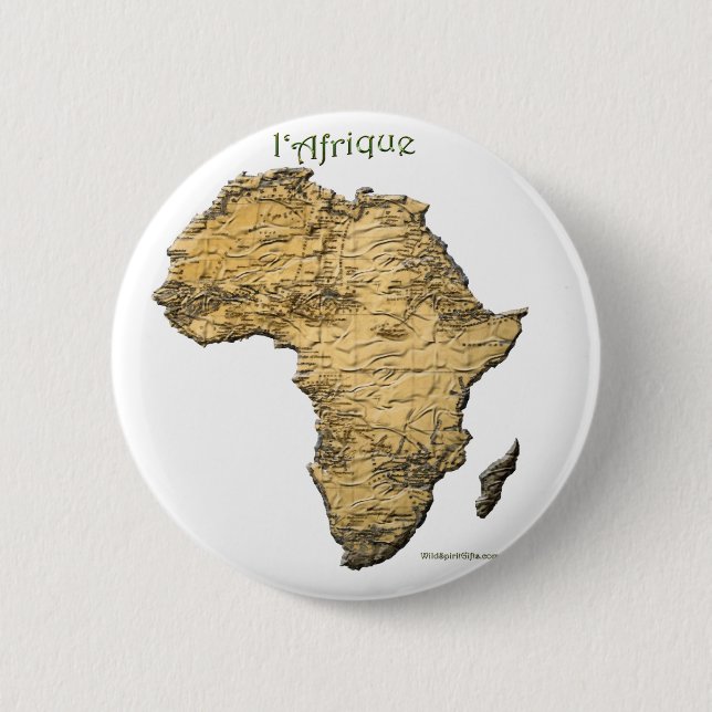 Map of AFRICA Series 6 Cm Round Badge (Front)