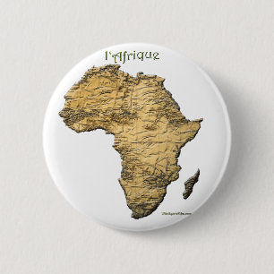 Map of AFRICA Series 6 Cm Round Badge