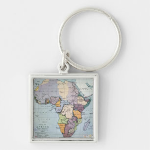 Map of Africa showing Treaty Boundaries, 1891 Key Ring