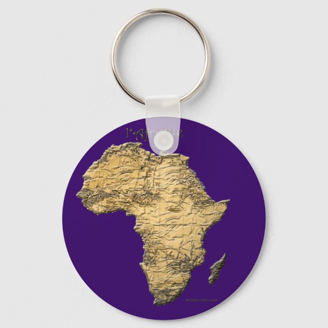 Map of AFRICA Travel Collection Key Ring (Front)