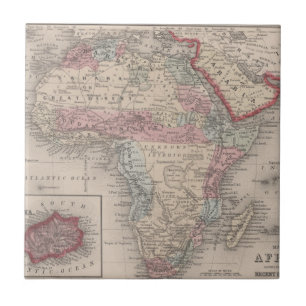 Map of Africa with St Helena Ceramic Tile