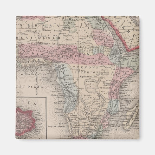 Map of Africa with St Helena Magnet (Front)