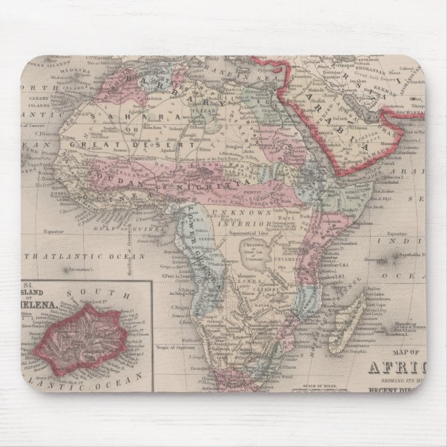 Map of Africa with St Helena Mouse Pad (Front)