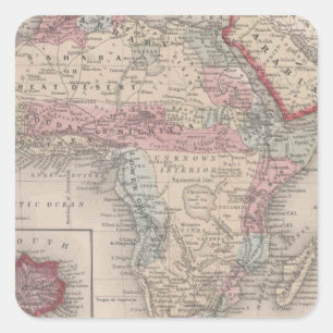 Map of Africa with St Helena Square Sticker