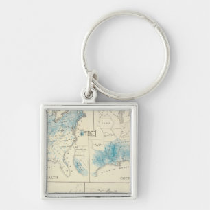 Map of Agriculture and wealth by colours Key Ring
