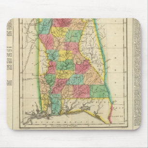 Map Of Alabama Mouse Pad