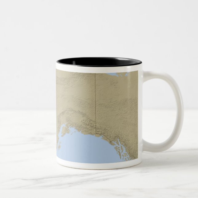 Map of Alaska 3 Two-Tone Coffee Mug (Right)