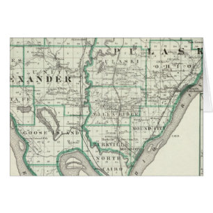 Map of Alexander & Pulaski counties