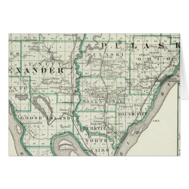Map of Alexander & Pulaski counties (Front Horizontal)