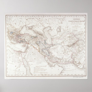 Map of Alexander the Greats Empire Poster