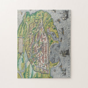 Map of Alexandria (1575) by Georg Braun Jigsaw Puzzle