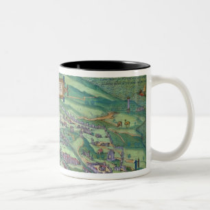 Map of Alexandria, from 'Civitates Orbis Terrarum' Two-Tone Coffee Mug