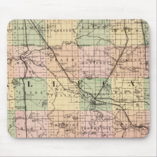 Map of Allegan County, Michigan Mouse Pad