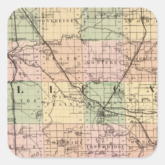 Map Of Allegan County Michigan Square Sticker Zazzle Com Au   Map Of Allegan County Michigan Square Sticker R6d894f70a64d4daca38148c214b8b587 0ugmc 8byvr 540 