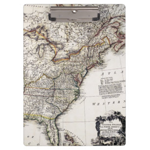 MAP OF AMERICA, 1809 CLIPBOARD