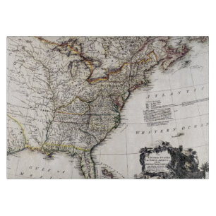 MAP OF AMERICA, 1809 CUTTING BOARD
