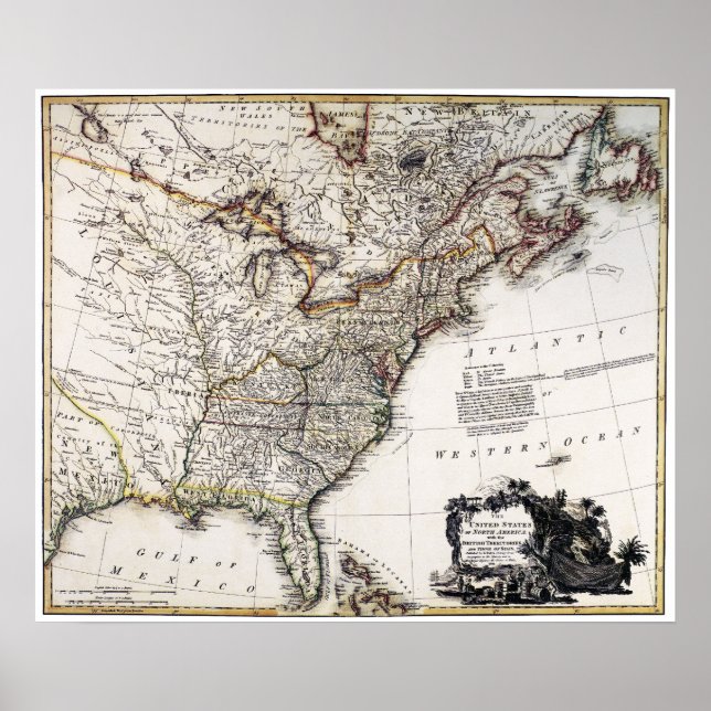MAP OF AMERICA, 1809 POSTER (Front)