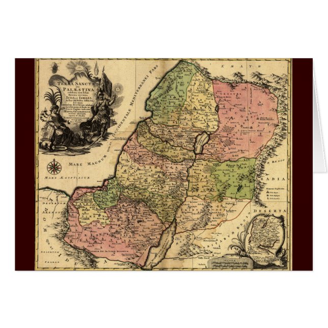 Map Of Ancient Israel With The 12 Tribes (Front Horizontal)