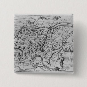 Map of Ancient Rome 15 Cm Square Badge