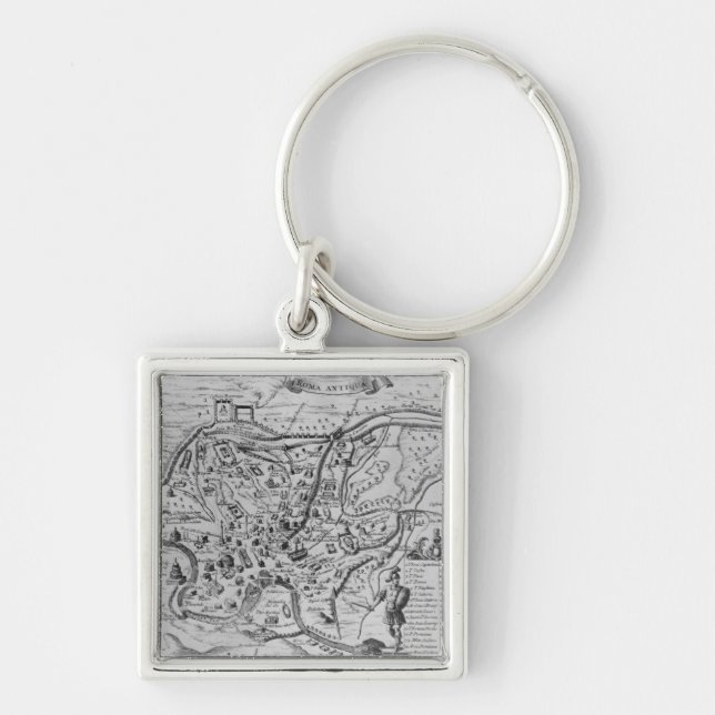 Map of Ancient Rome Key Ring (Front)