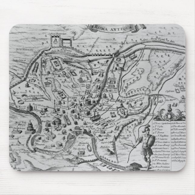 Map of Ancient Rome Mouse Pad (Front)