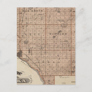 Map of Anoka County, Minnesota Postcard