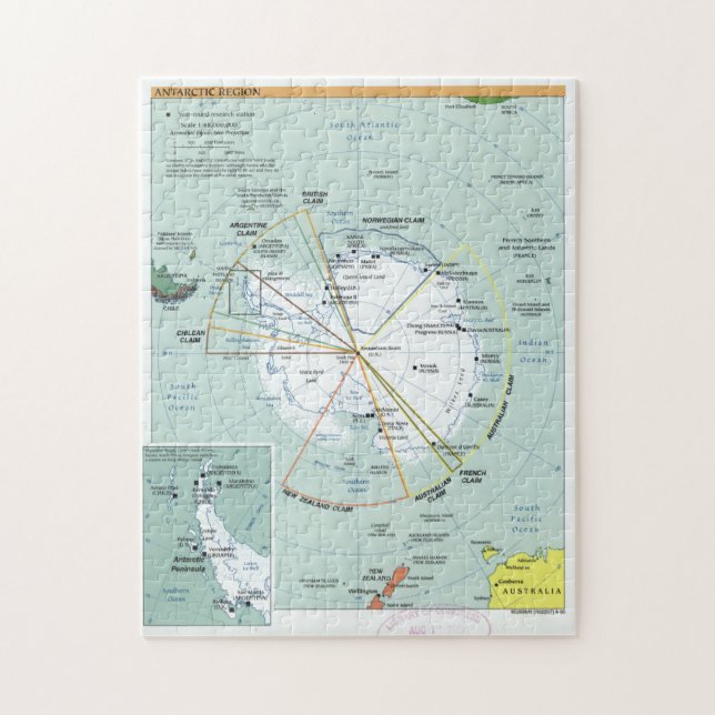 Map of Antarctica (2000) Jigsaw Puzzle (Vertical)