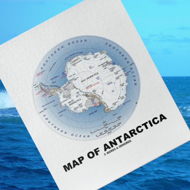 Map Of Antarctica (Geography) Jigsaw Puzzle (Map of Antarctica jigsaw puzzle for any puzzle fan featuring the world's southernmost continent)