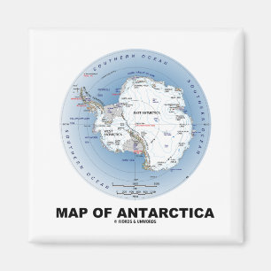 Map Of Antarctica (Geography) Magnet