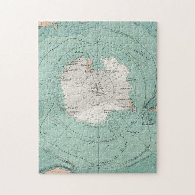 Map of Antarctica Jigsaw Puzzle (Vertical)