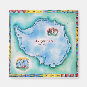 Map of Antarctica Magnet