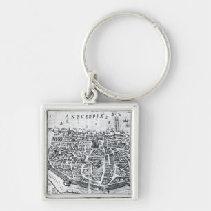 Map of Antwerp Key Ring