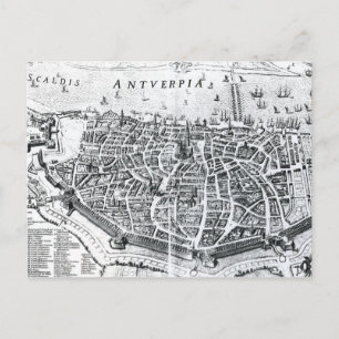 Map of Antwerp Postcard