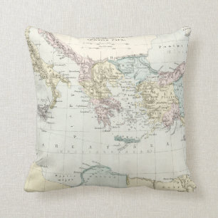Map of Apostle Paul's Missionary Journeys Cushion