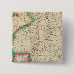 Map Of Arkansas Territory 15 Cm Square Badge