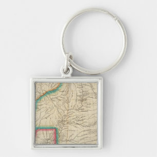 Map Of Arkansas Territory Key Ring