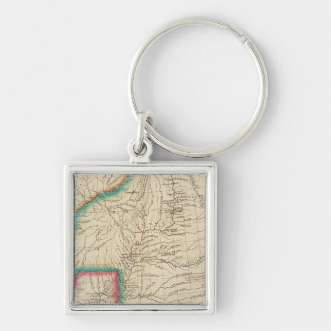 Map Of Arkansas Territory Key Ring (Front)