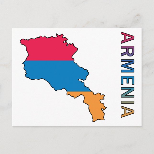 Map Of Armenia Postcard (Front)