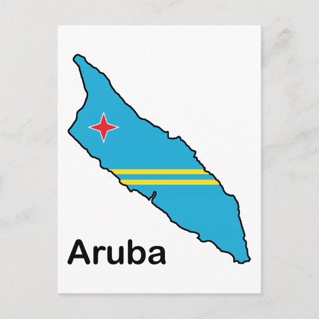 Map Of Aruba Postcard (Front)