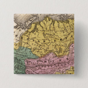 Map of Asia 15 Cm Square Badge