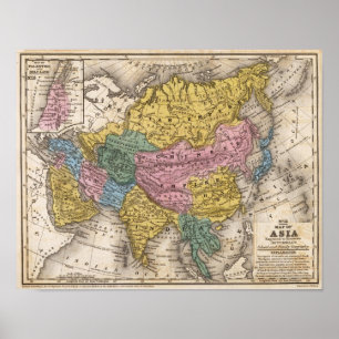 Map of Asia Poster